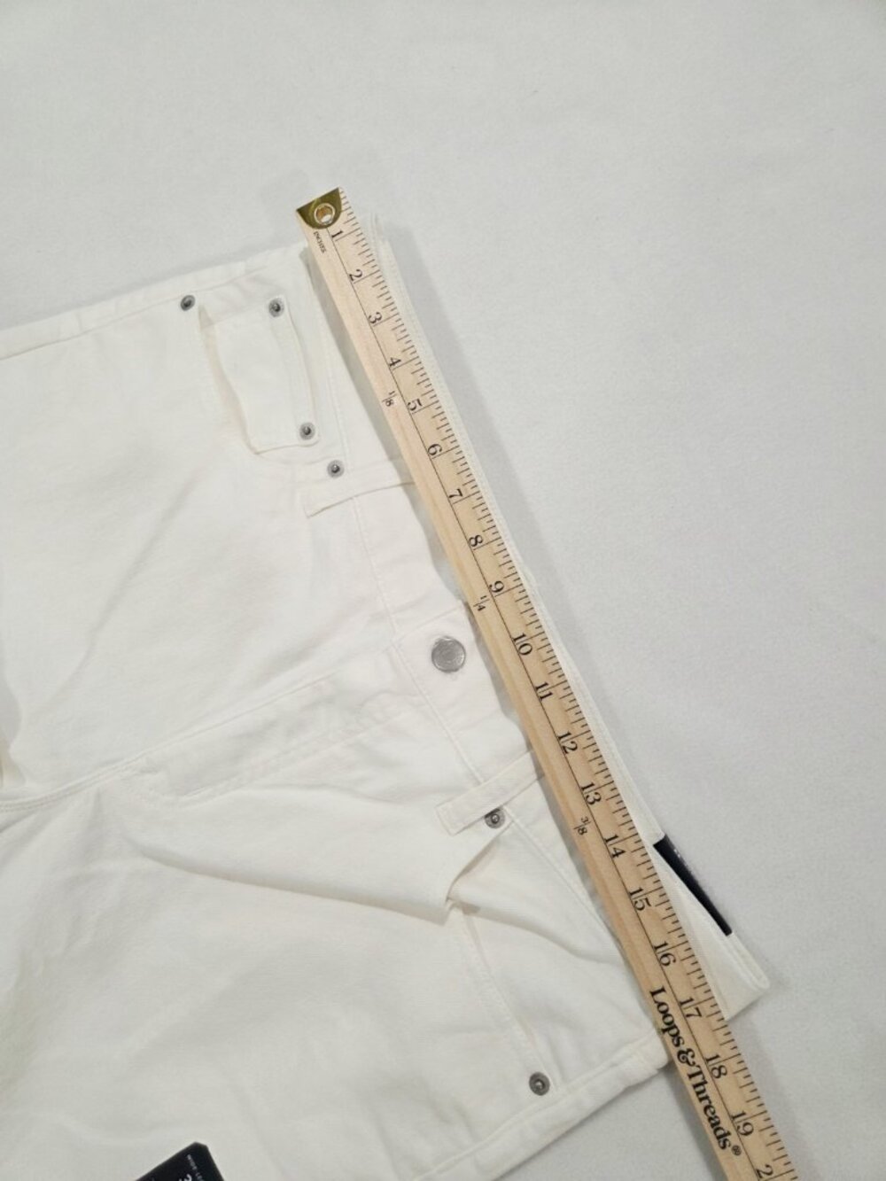 NWT J Crew Wide Leg Cropped 32 Womens Jean All Day Stretch White Raw Hem Coastal - Picture 8 of 9